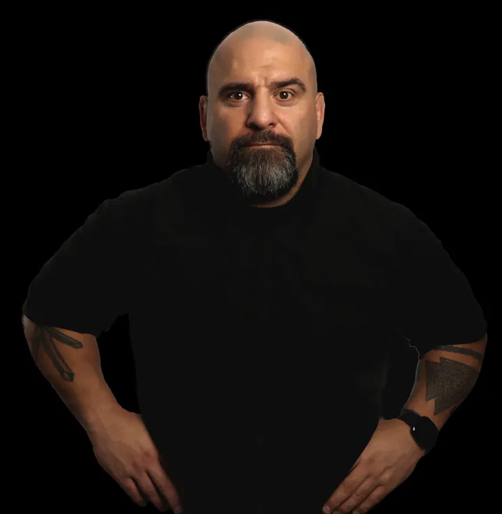 Master Chim with his hands on his hips