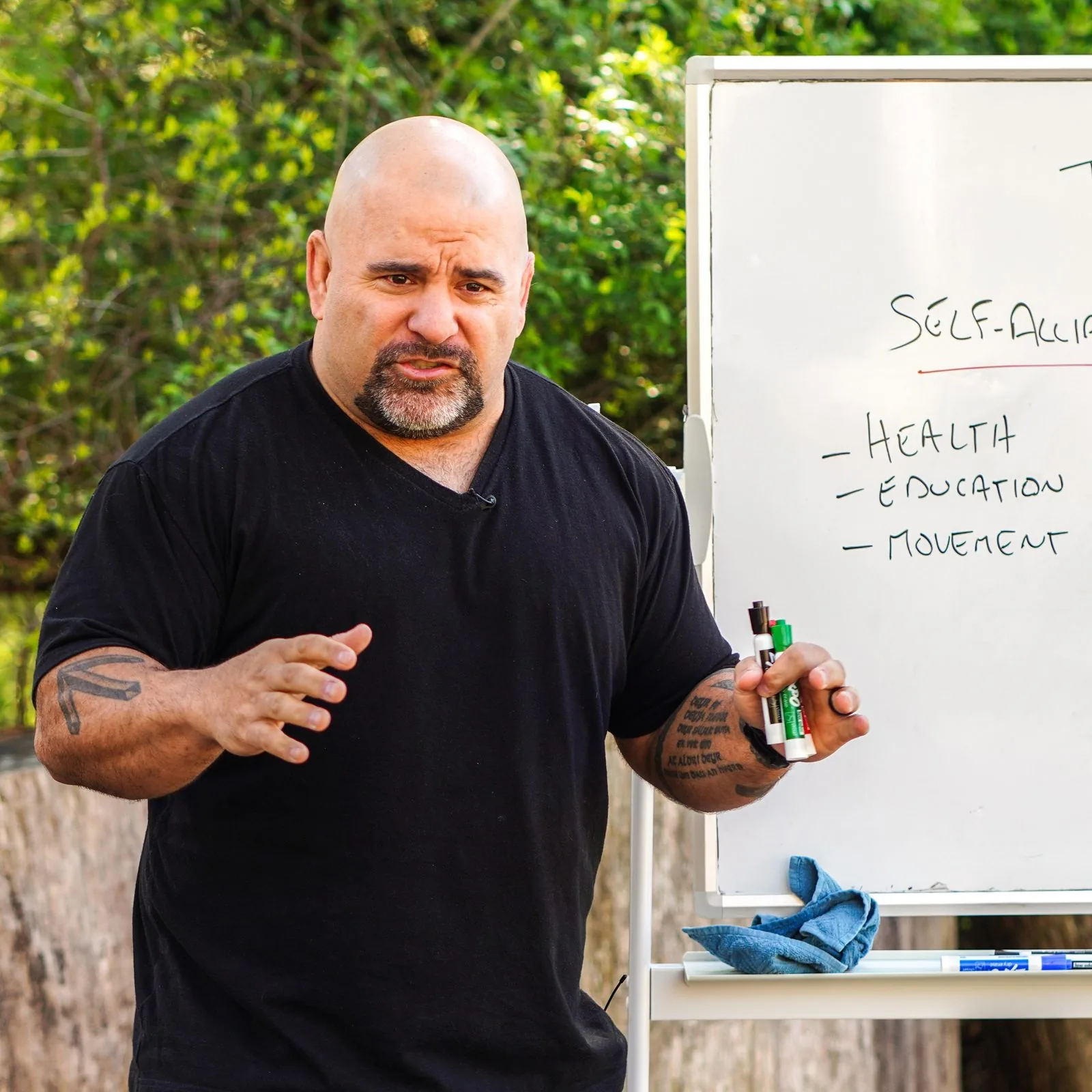 Master Chim outdoors